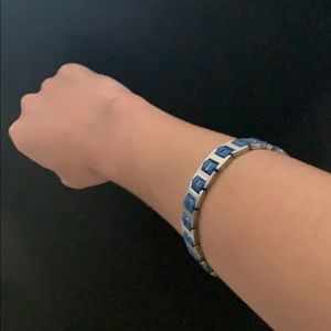 | Silver/Blue | Men’s Stainless Steel Bracelet |